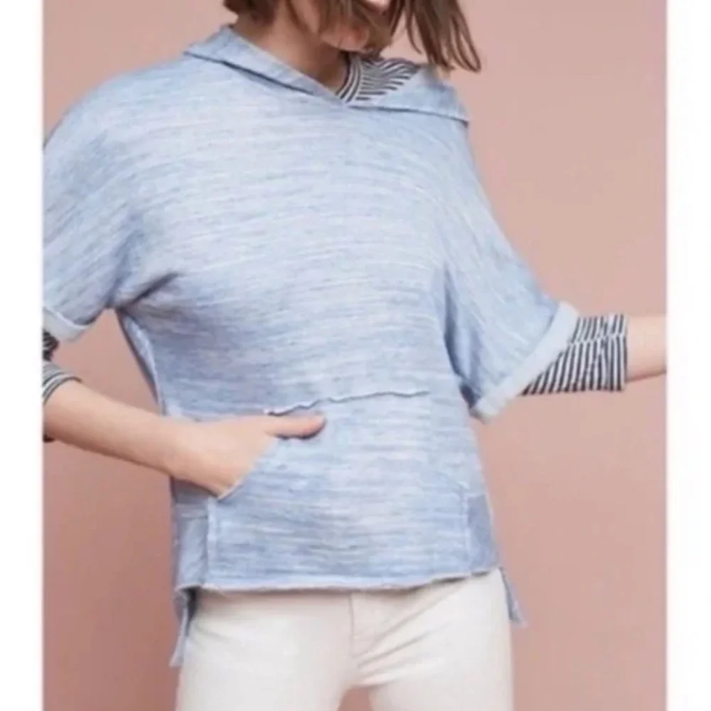 Anthropologie Dolan Marbled Hooded Pullover
